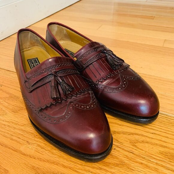 BOSTONIAN CORDOVAN CROWN WINDSOR TASSEL LOAFERS - Picture 2 of 15